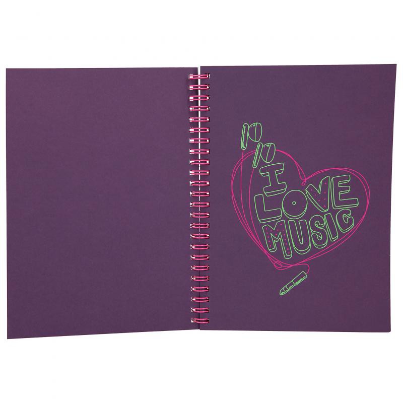TOPModel Neon Doodle kleurboek met neon stiften, Depesche