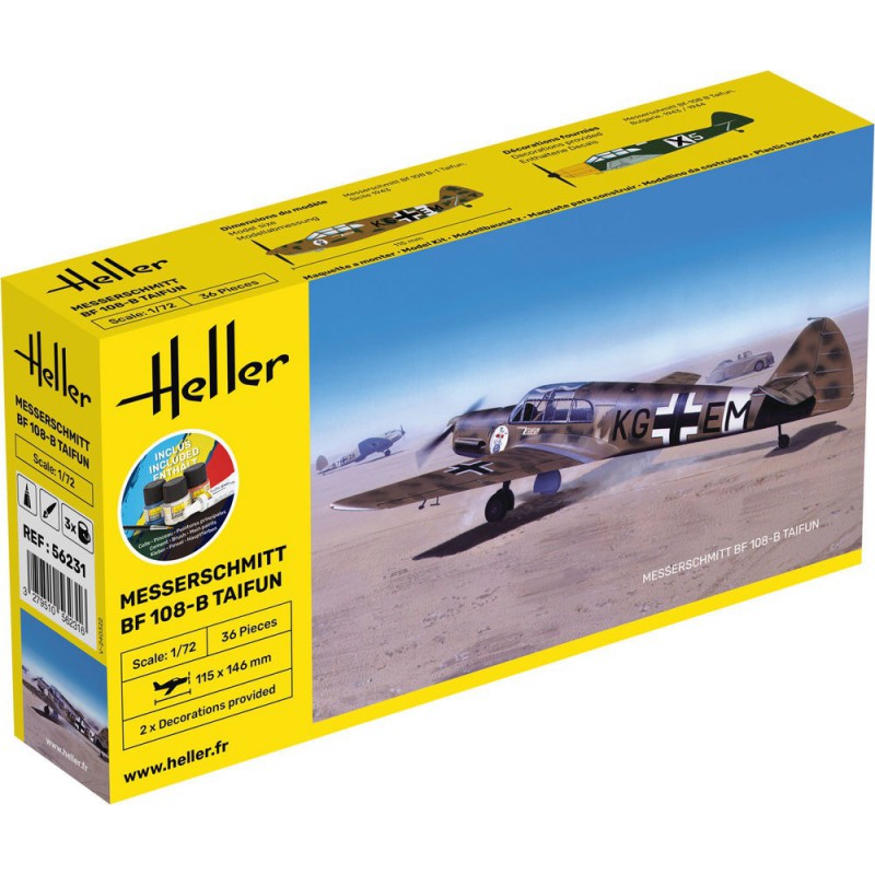 Messerscmitt BF 108 1:72 Starter Kit, Heller