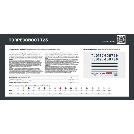 Torpedoboot T23 1:400 Starter Kit, Heller