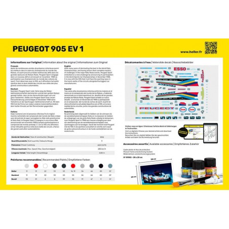 Peugeot 905 EV 1 1:24 Starter Kit, Heller