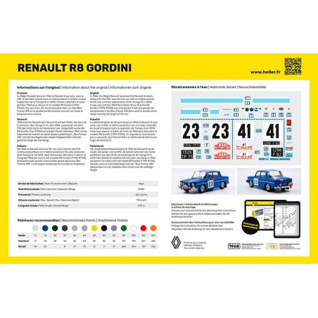 Renault R8 Gordini 1:24 Starter Kit, Heller