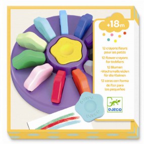 12 Bloemen Waskrijtjes - Djeco