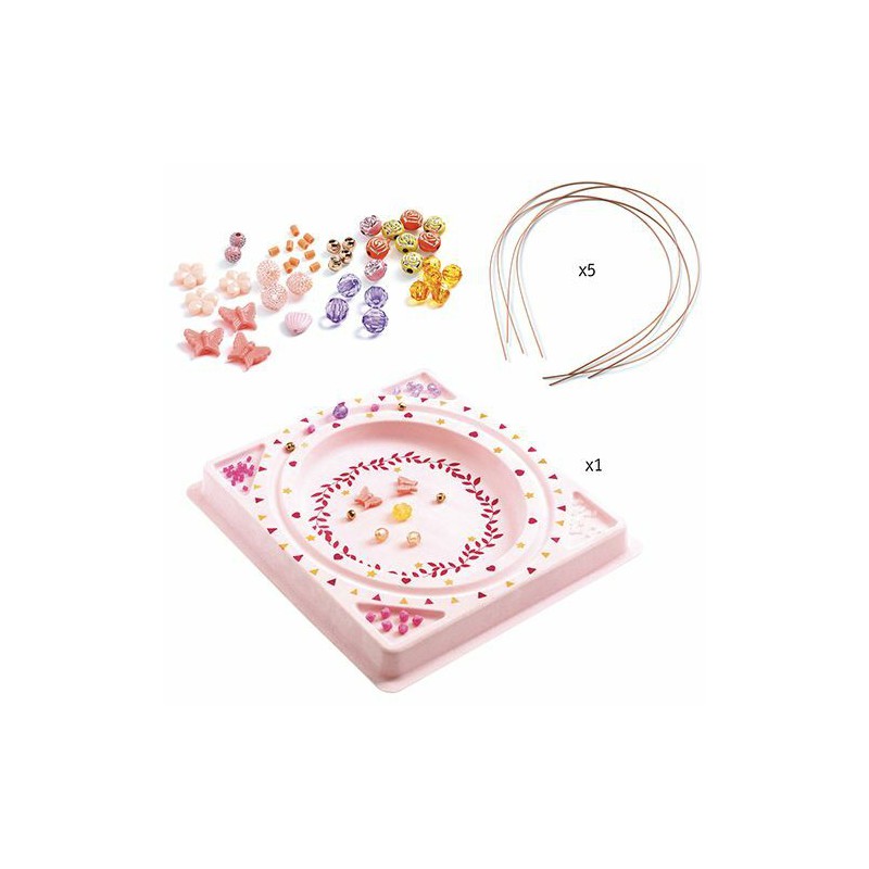 Djeco - Kralenrijgbord en diademen