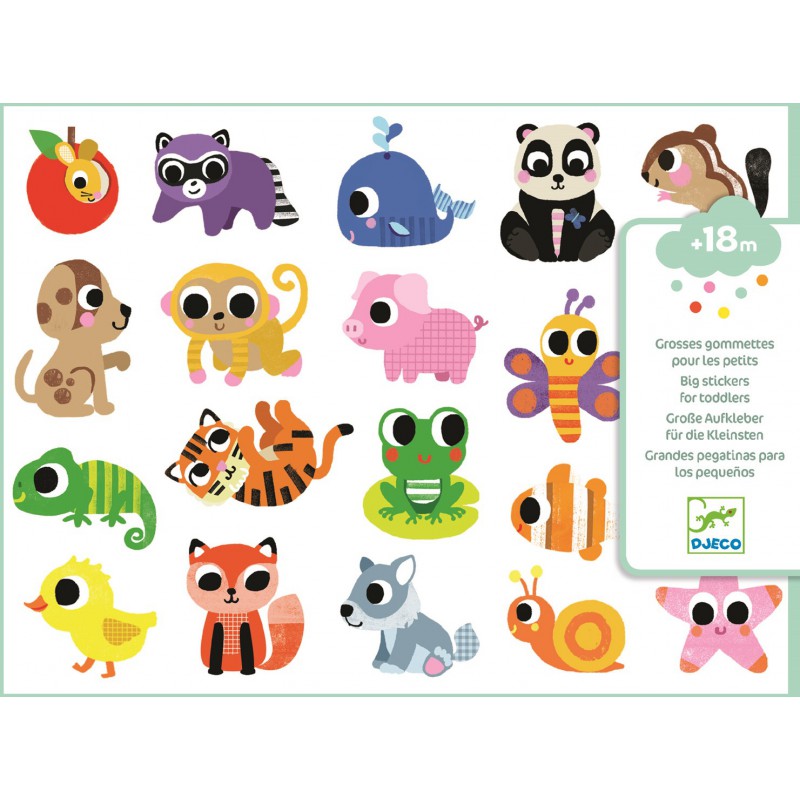 Djeco - Stickers voor de kleintjes - Babydieren