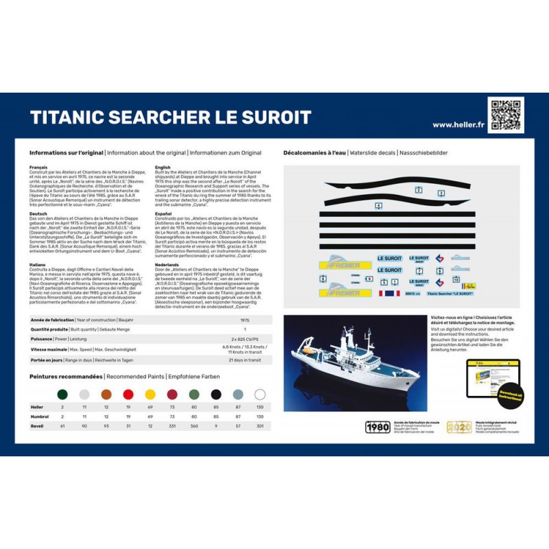 Titanic Searcher Le Suroit 1:200 Starter Kit, Heller