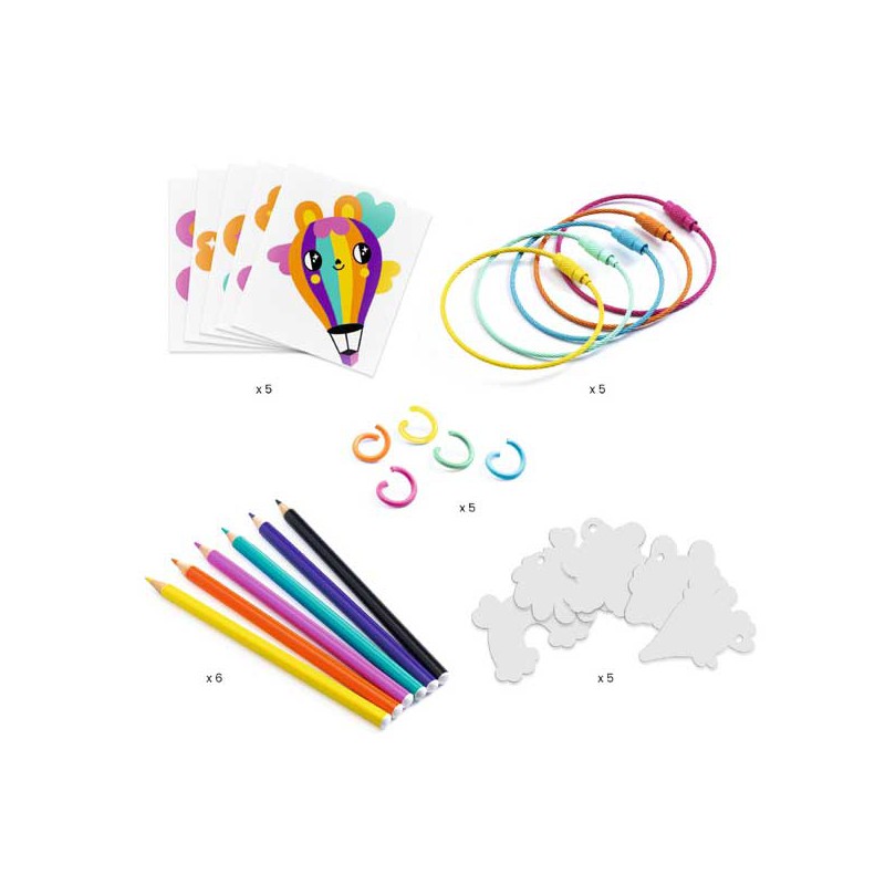 Djeco Artistic Plastic - Kawaii keyring