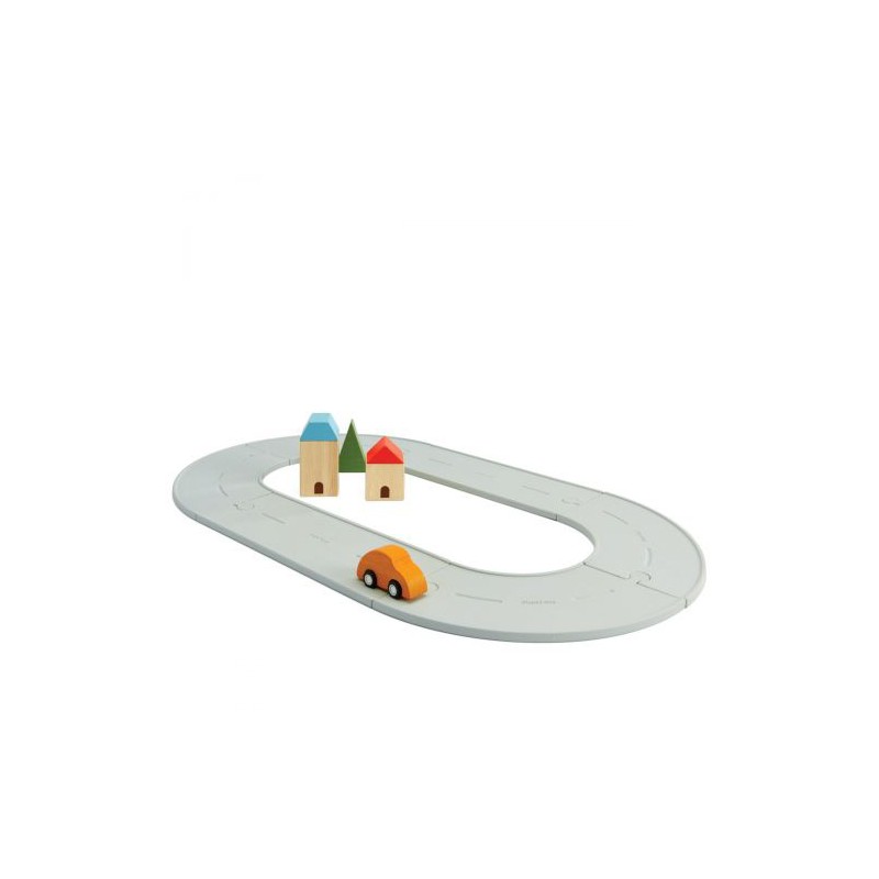 Plantoys, Rubber Road & Rail set small