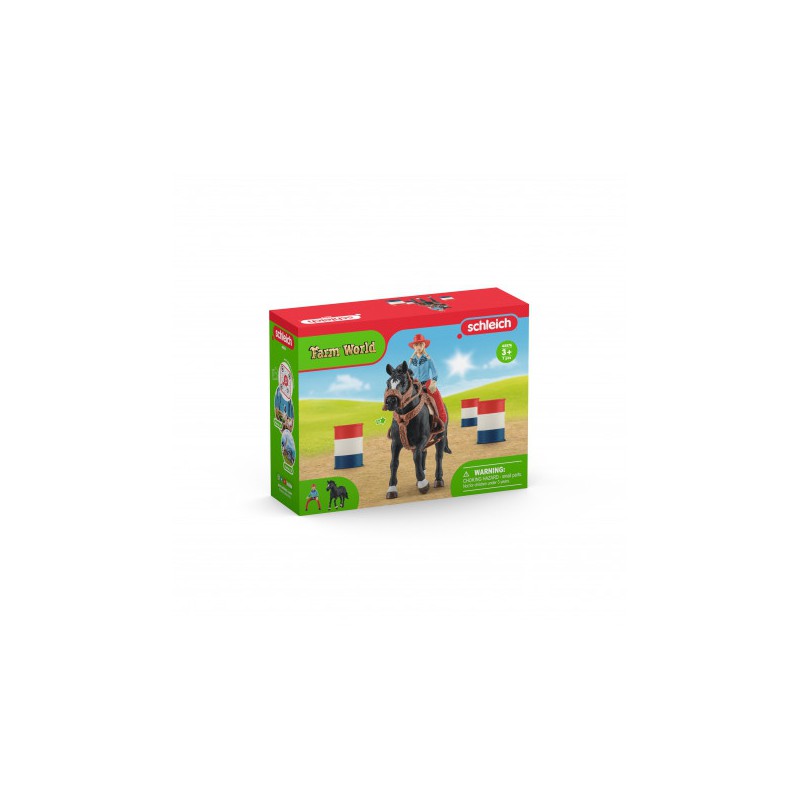 Schleich - Tonnenrace met Cowgirl