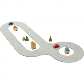 Plantoys, Rubber Road & Rail set