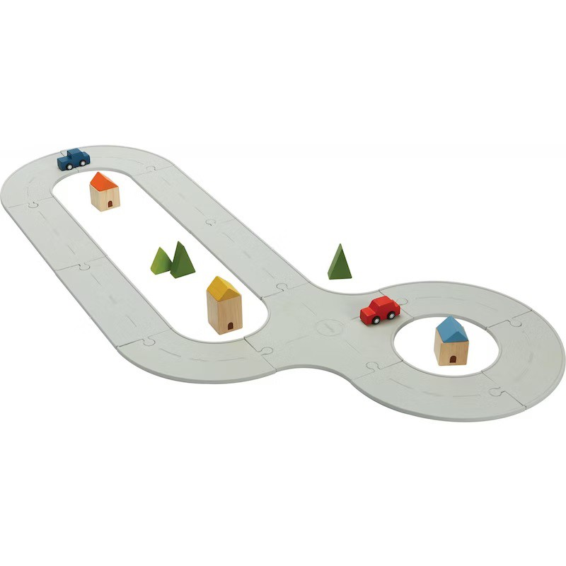 Plantoys, Rubber Road & Rail set