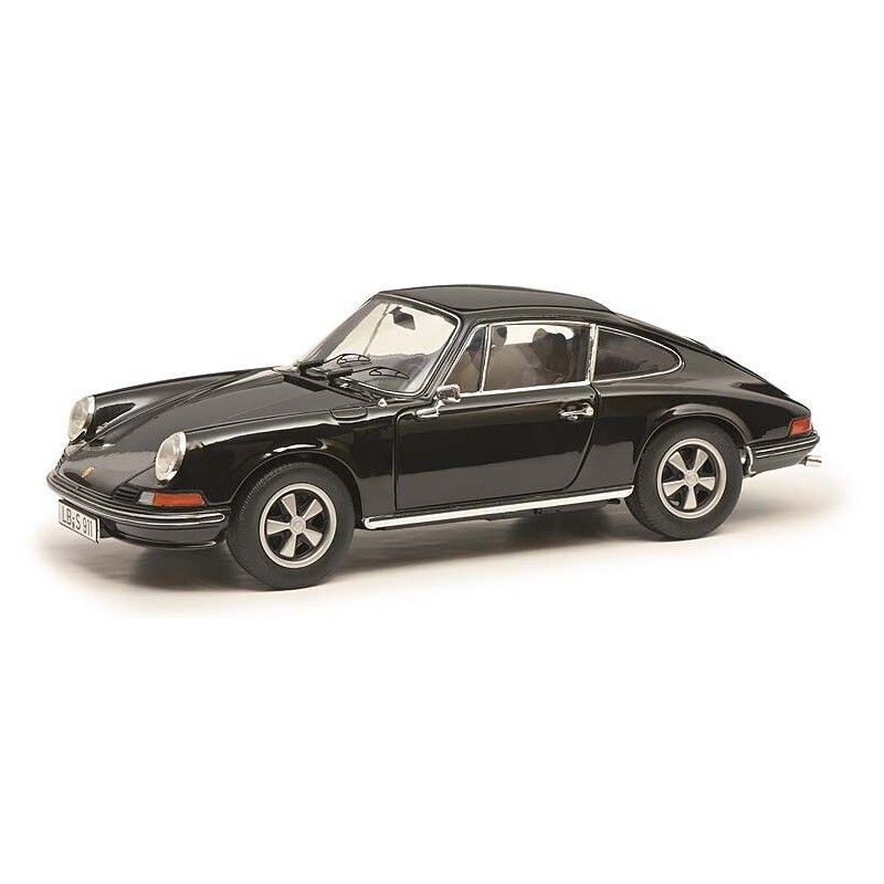 Porsche 911S Coupé 1973, zwart 1:18  Schuco
