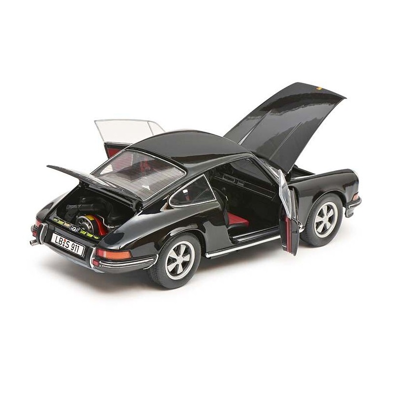 Porsche 911S Coupé 1973, zwart 1:18  Schuco