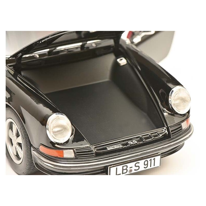 Porsche 911S Coupé 1973, zwart 1:18  Schuco