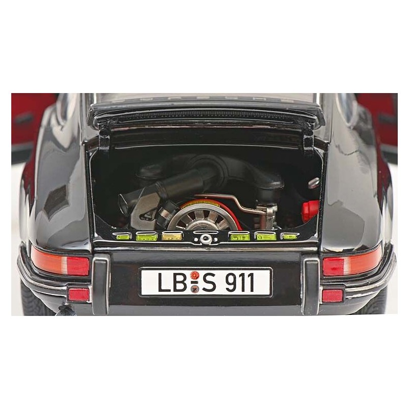 Porsche 911S Coupé 1973, zwart 1:18  Schuco