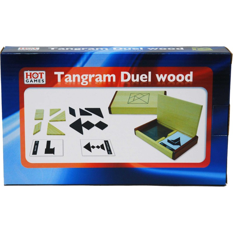 Tangram Dubbel - Hout in kist puzzel