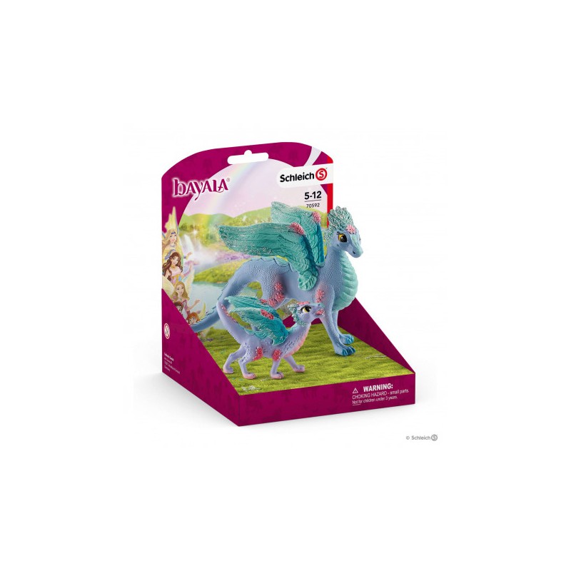 Schleich Bloemen draak met kleintje, 70592