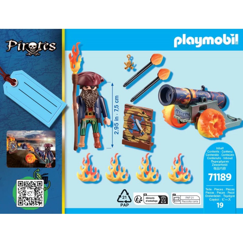 Playmobil-Pirates Piraat met kanon 71189