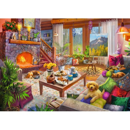 1000stukjes Ravensburger Gezellige hut