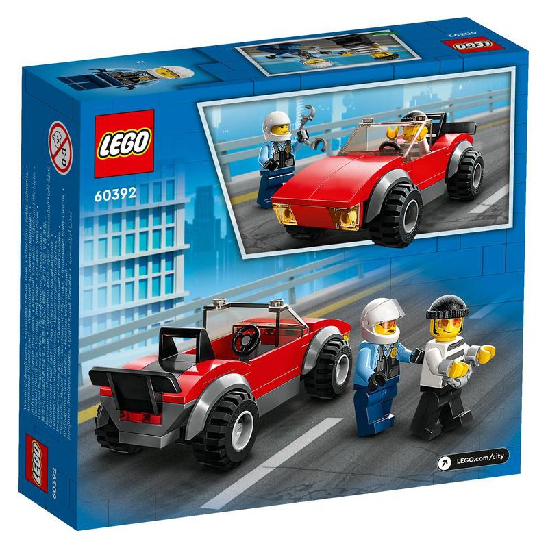 LEGO City 60392 Achtervolging auto op politiemotor