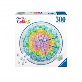 Circle of Colours: Rainbow cake ronde  puzzel, 500p Ravensburger