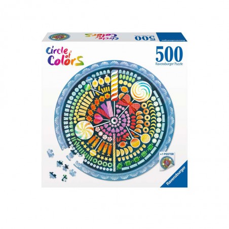 Circle of Colours: Candy  ronde  puzzel, 500p Ravensburger