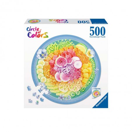 Circle of Colours: Pokébowl ronde  puzzel, 500p Ravensburger