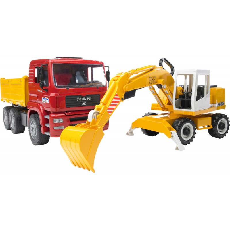 Bruder - MAN TGA Kipper + liebherr