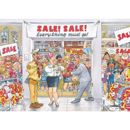Wasgij Retro Mystery 7, Uitverkoop! (1000) jumbo puzzel Wasgij Retro Mystery 7, Uitverkoop! (1000) jumbo puzzel