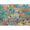 Jumbo puzzel 1000stukjes Jan van Haasteren 2 in 1 Music shop & holiday Jitters, Jumbo puzzel 1000stukjes Jan van Haasteren 2 in 1 Music shop & holiday Jitters,
