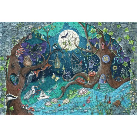 Wooden, Fantasy Forest 500 stukjes Ravensburger puzzel met houten stukken