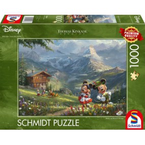 Disney Mickey & Minnie in de Alpen 1000 stukjes Schmidt