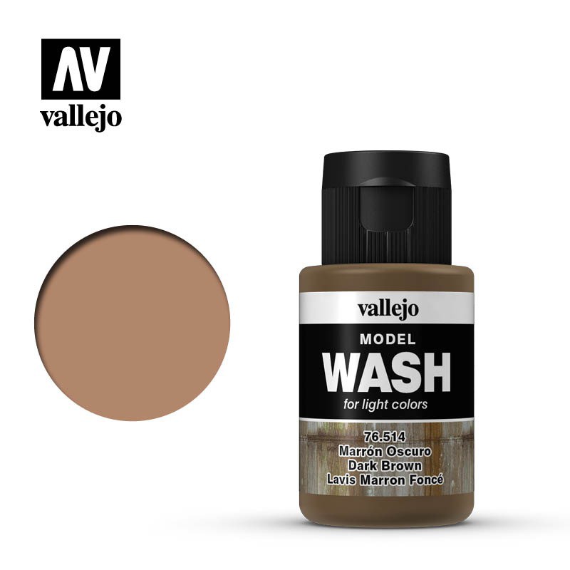 Vallejo, Model Wash Dark Brown - 35ml - 76514