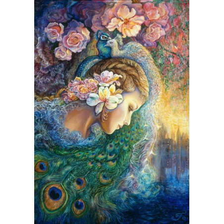 Peacock Daze, kunstenaar Josephine Wall Grafika puzzel (1000)