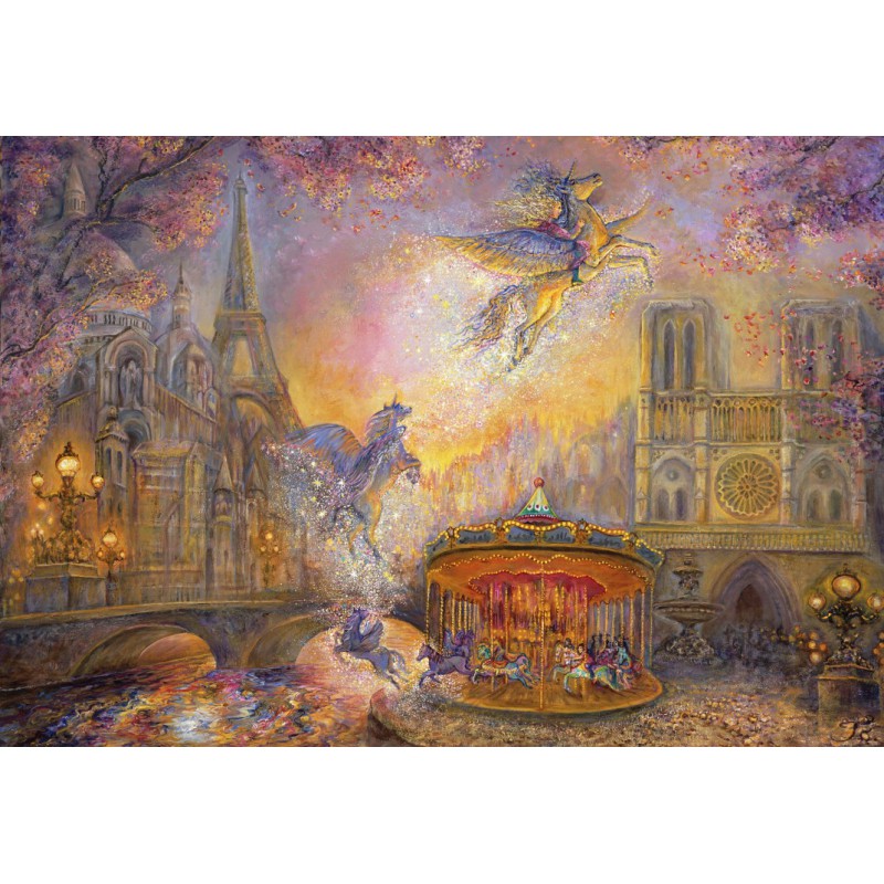 Magical Merry Go Round kunstenaar Josephine Wall Grafika puzzel (1000)