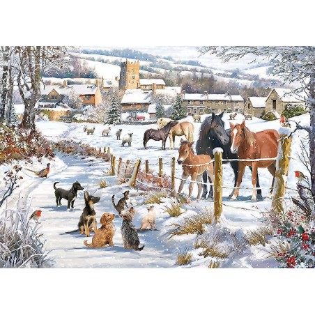 Winter fields Otter House 1000 stukjes kerst puzzel