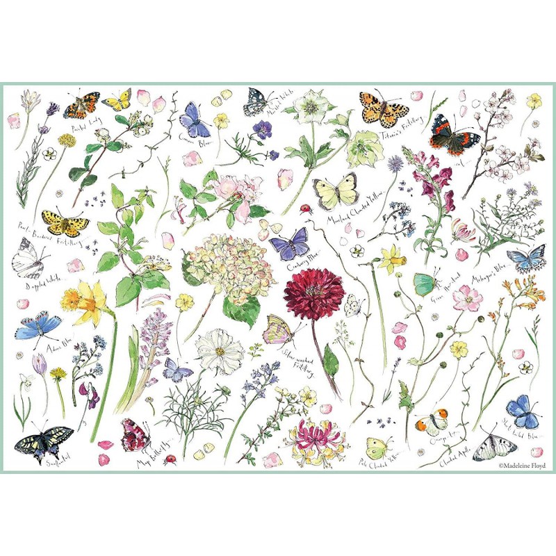 Flowers & butterflies Otter House 1000 stukjes puzzel