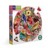 Birds & Blossoms Eeboo 500XL stukjes  ronde puzzel