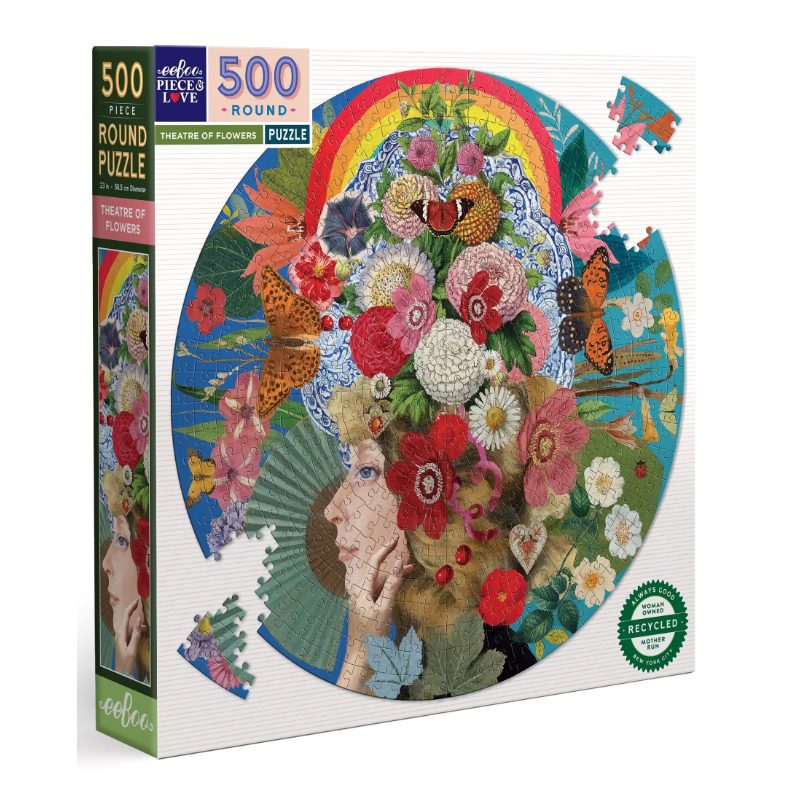 Theatre of Flowers Eeboo 500XL stukjes  ronde puzzel