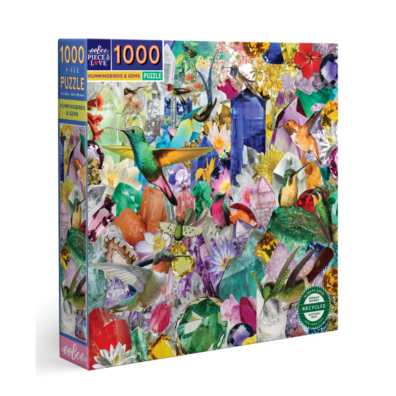 Hummingbirds and Gems Eeboo 1000 stukjes  puzzel