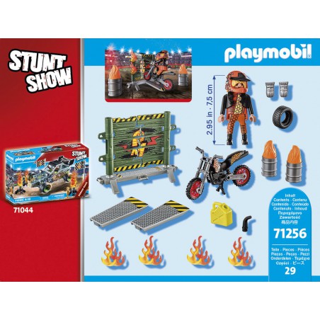 Playmobil - Starter-Pack Stuntshow motor met vuurmuur 71256