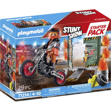 Playmobil - Starter-Pack Stuntshow motor met vuurmuur 71256