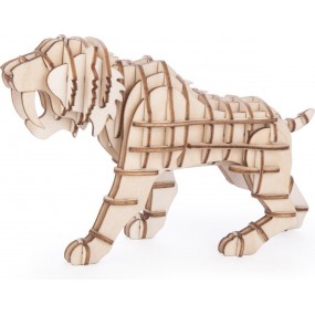 Sabeltant Tijger 3D Houten Puzzel, Kikkerland