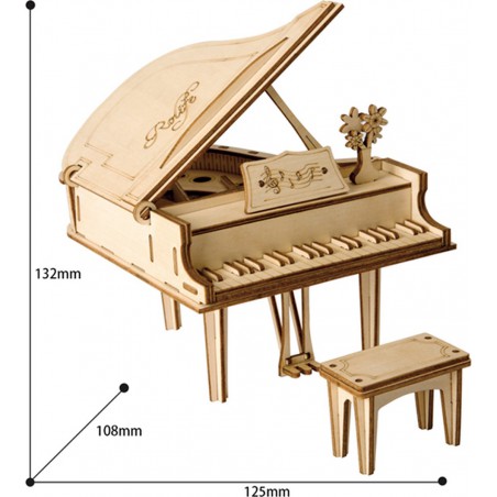 Grand Piano, Hout 3D puzzel, Rolife