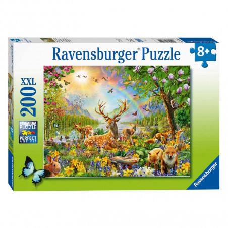 Mooie hertenfamilie kinderpuzzel  200 XXL stukjes Ravensburger