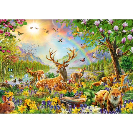 Mooie hertenfamilie kinderpuzzel  200 XXL stukjes Ravensburger