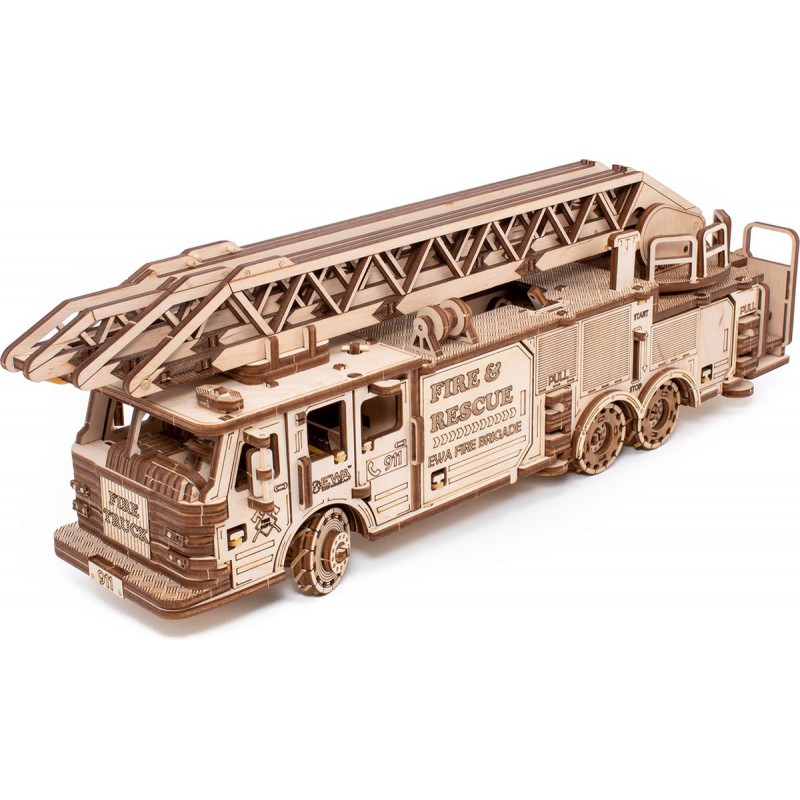 Brandweerwagen, Houten 3D Puzzel, EWA