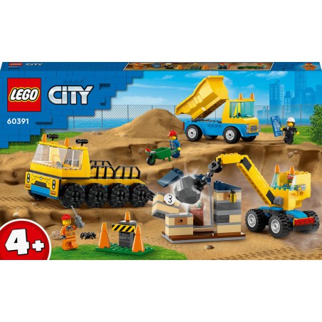 LEGO - City Kiepwagen, Bouwtruck en Sloopkraan 60391