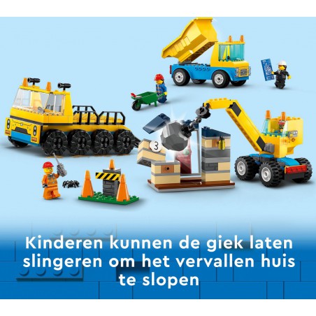 LEGO - City Kiepwagen, Bouwtruck en Sloopkraan 60391