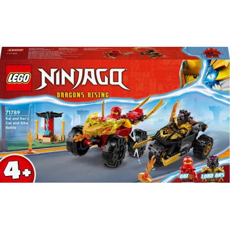 LEGO NINJAGO 71789 Kai en Ras' duel tussen auto en motor