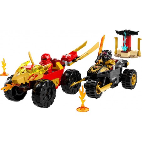 LEGO NINJAGO 71789 Kai en Ras' duel tussen auto en motor